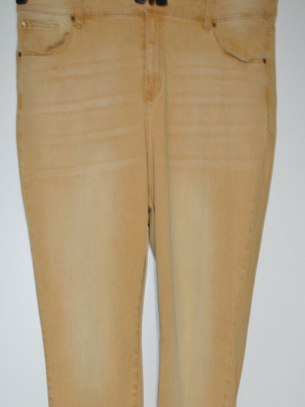 Molly & Isadora Mustard Yellow Crop Jeans Size 24 Skinny Ankle Denim